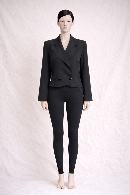 Authentic vintage black wool blazer Yves Saint Laurent