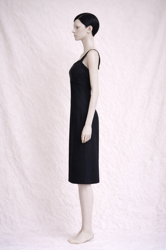 Authentic vintage black evening dress Lanvin Paris