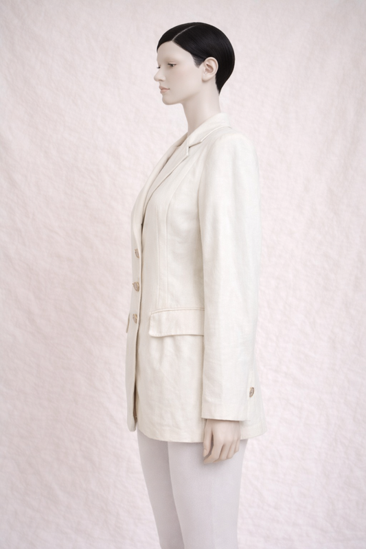 Long summer cotton blazer Nina Ricci vintage
