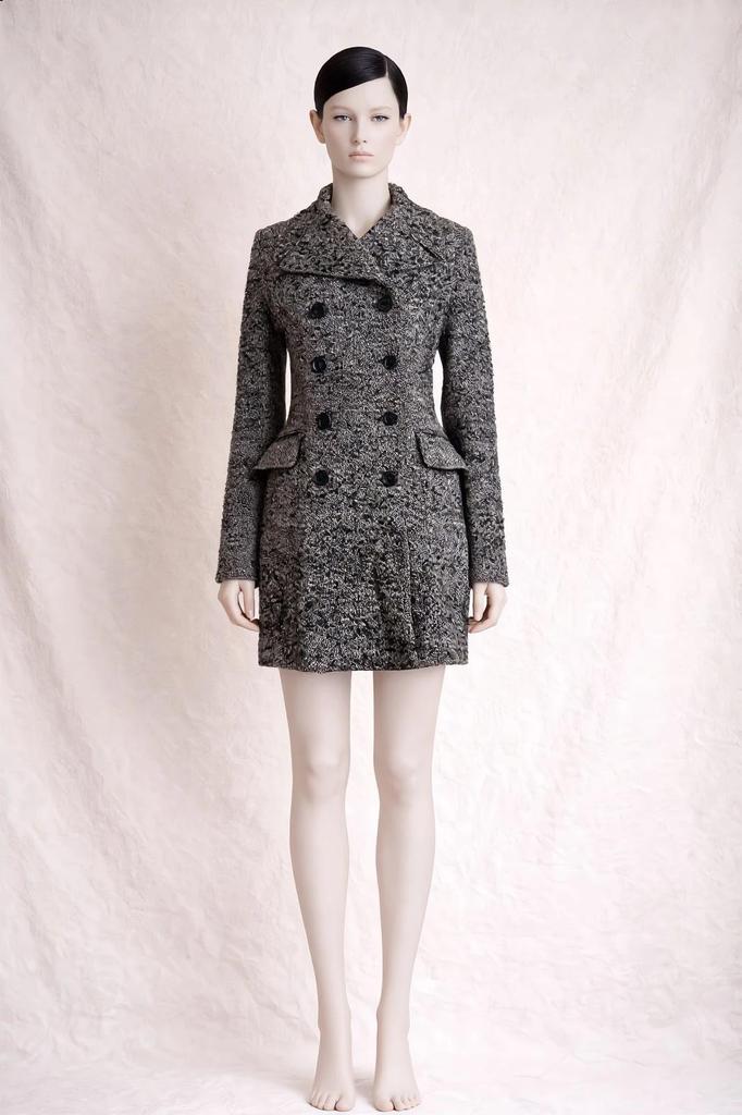 Manteau authentique Dolce & Gabbana en tweed noir et blanc vintage
