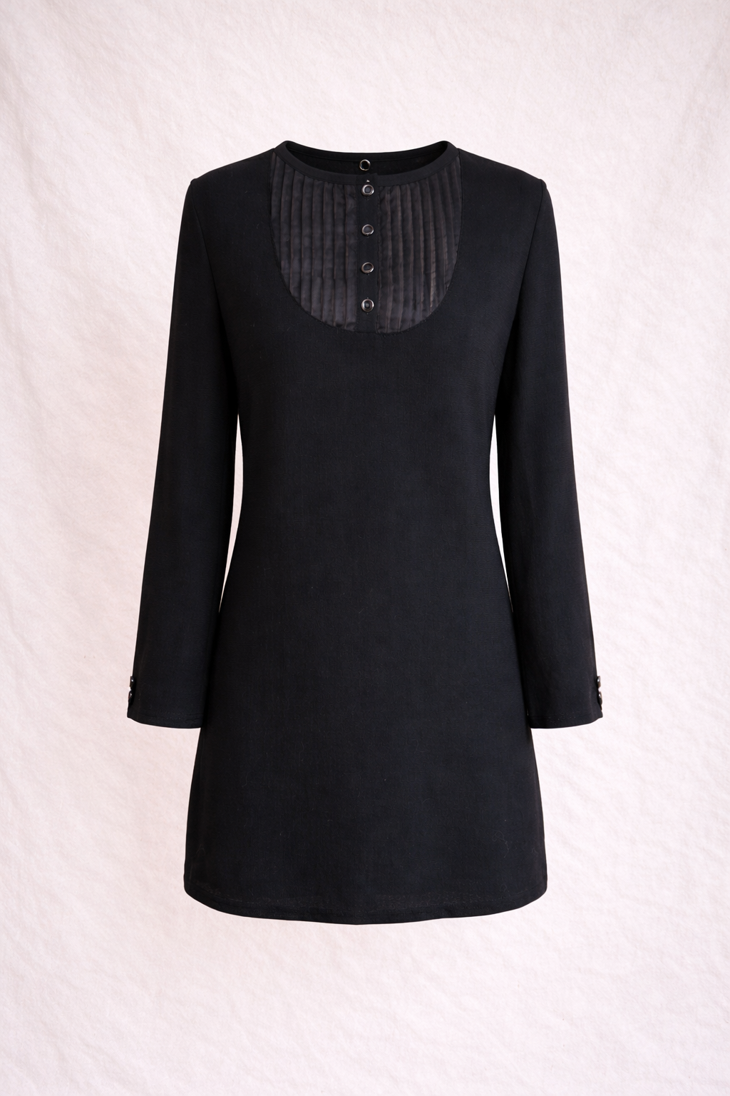 Robe noire en laine et soie Vanessa Seward