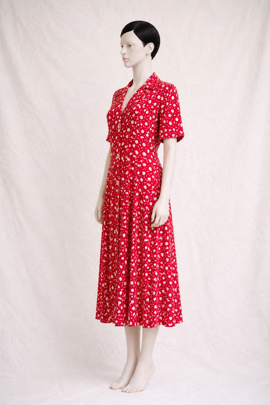 Givenchy En Plus Vintage Floral Cotton Summer Dress