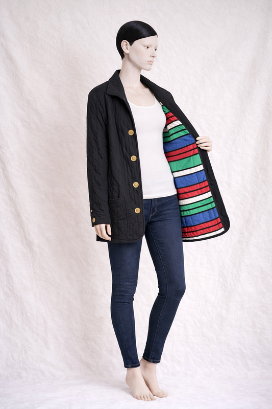 Veste matelassée noir Yves Saint Laurent authentique vintage