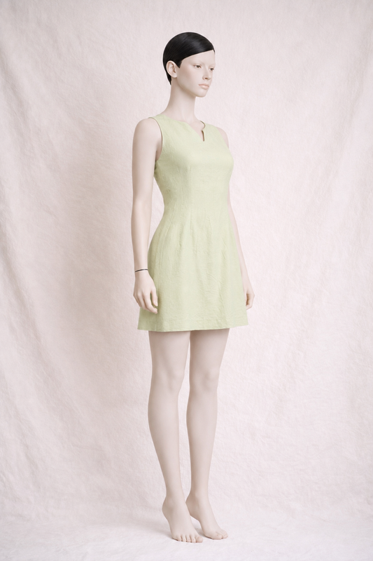 Authentic vintage pistachio silk dress Burberrys of London
