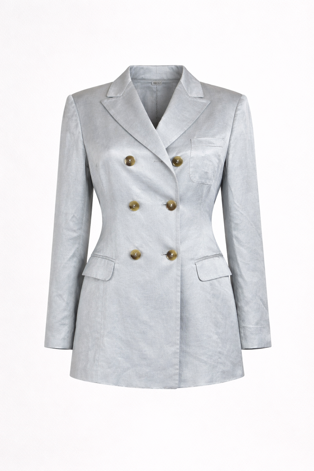 Blazer argenté en soie Jil Sander
