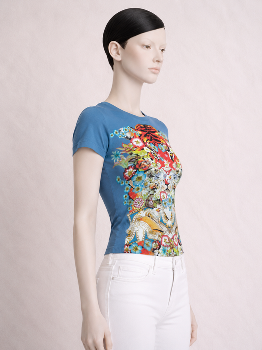 Silk T-shirt Roberto Cavalli authentic