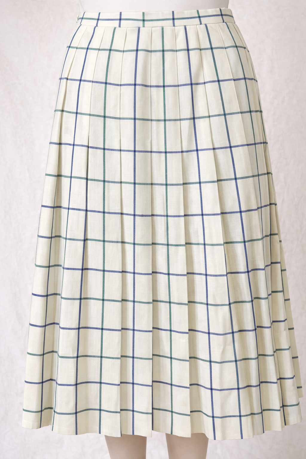 Jupe plissée Burberry vintage à carreaux en laine authentique