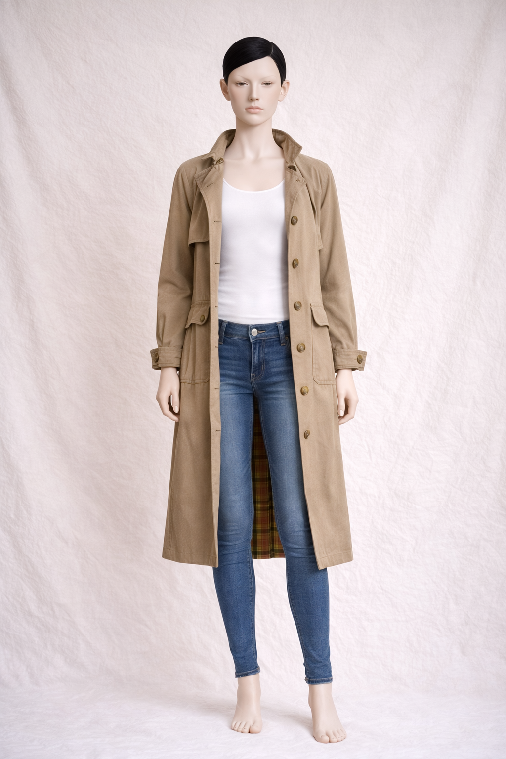 Courrèges Paris Hyperbole Iconic Trench Coat vintage authentique