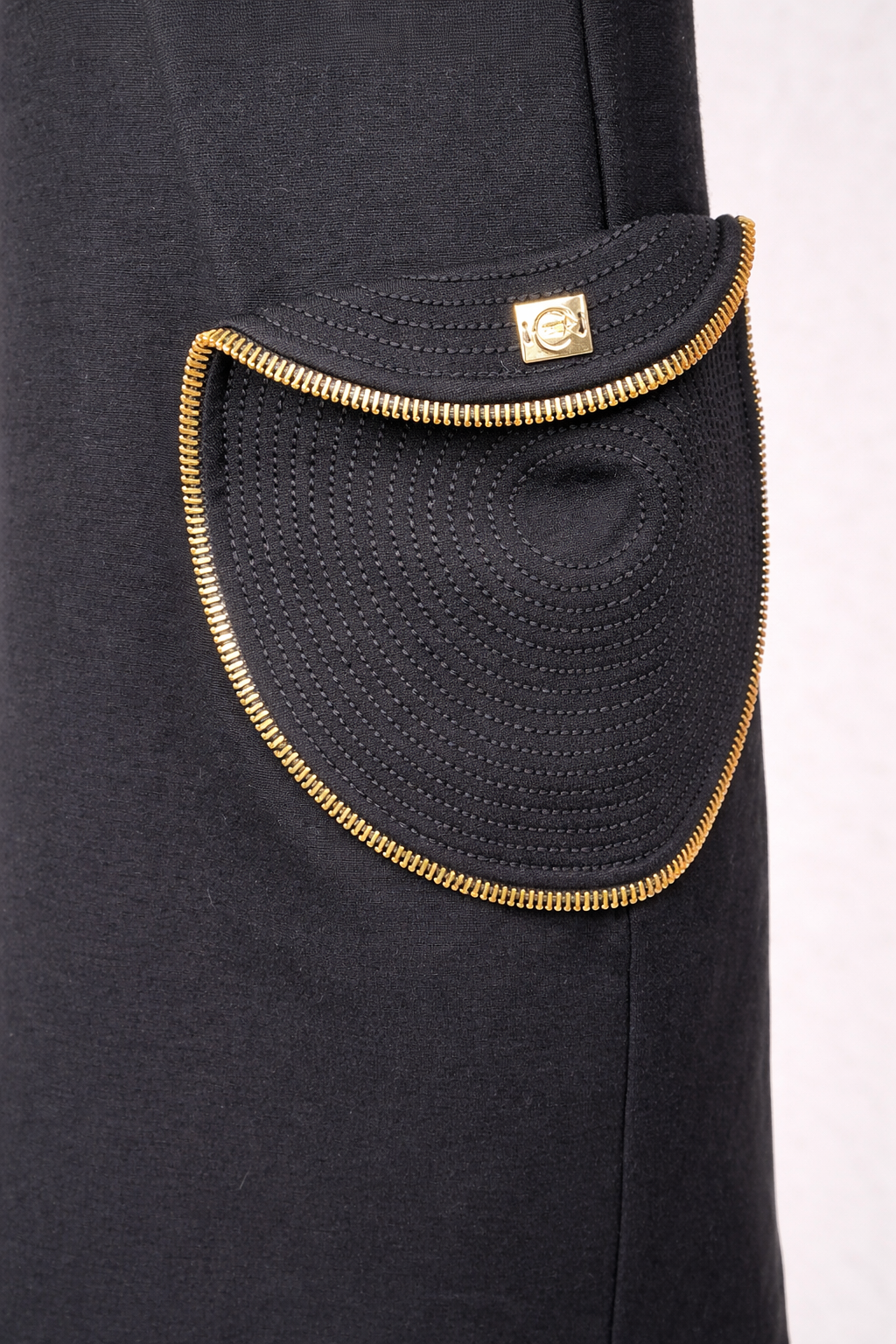 Robe noir avec zip doré Roberto Cavalli