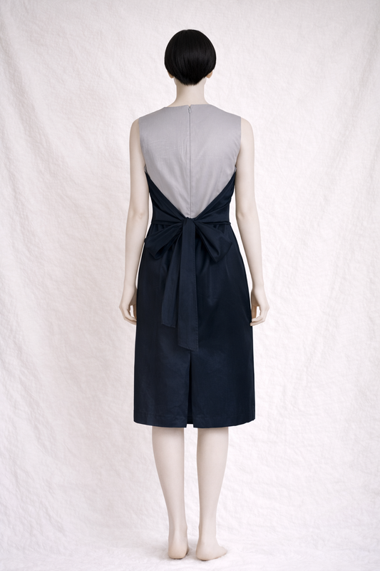 Two-tone silk dress Jil Sander