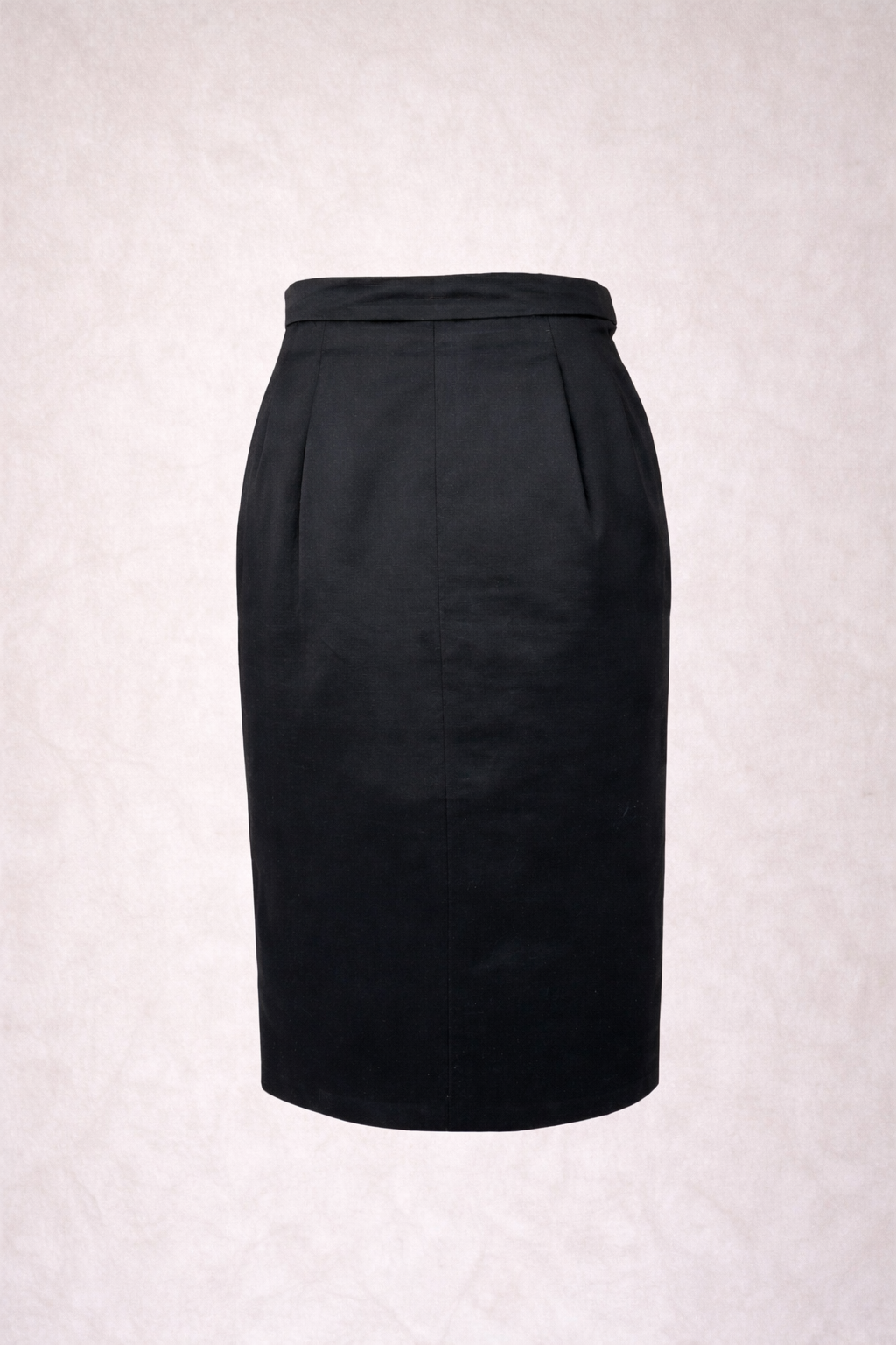 Jupe en soie satinée noir Yves Saint Laurent