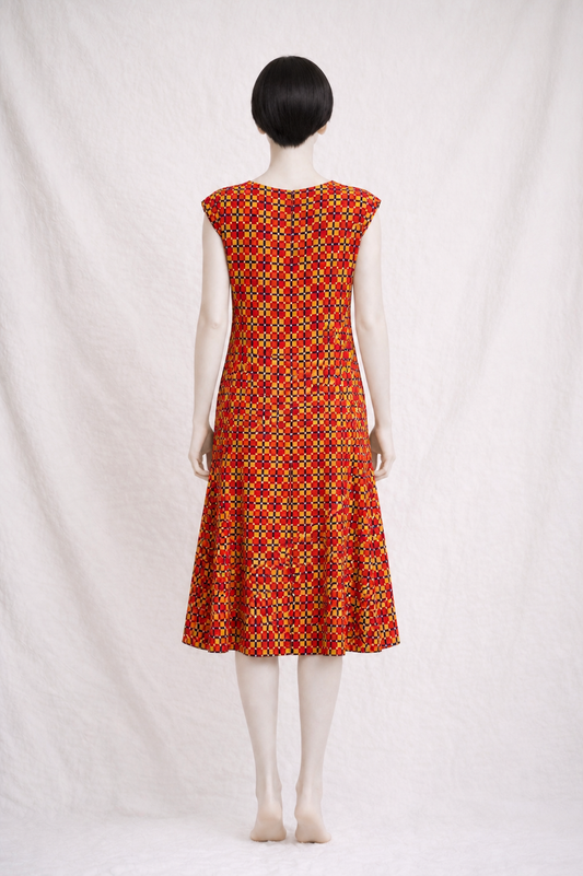 Robe d'été en soie Christian Dior Boutique imprimée motif graphique vintage authentique