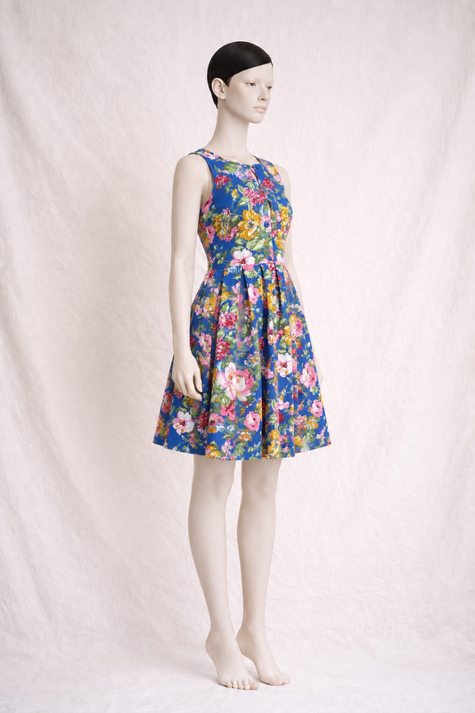 Vintage floral cotton summer dress Cacharel