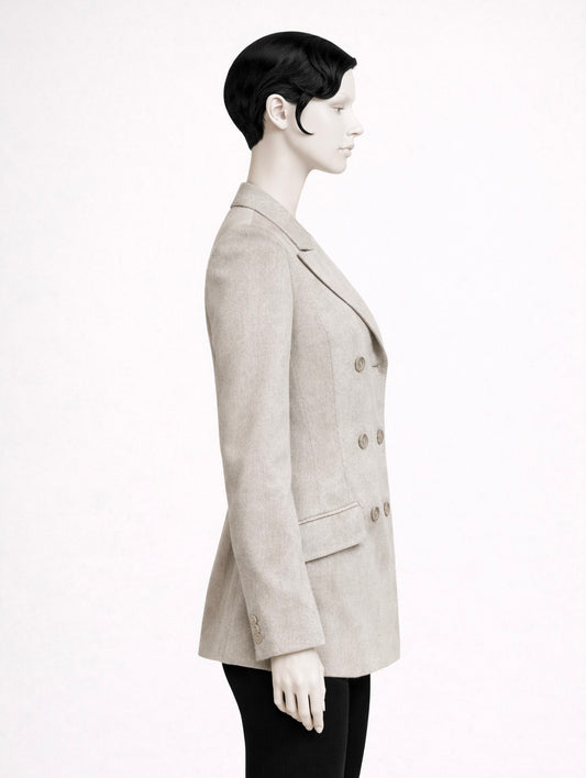 Authentic Valentino Miss V Beige Vintage Cashmere Blazer