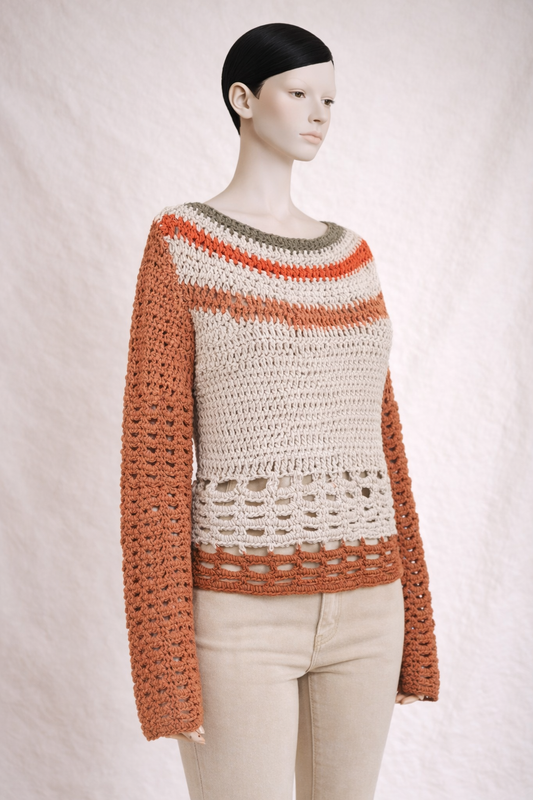 Authentic vintage Trussardi braided leather jumper