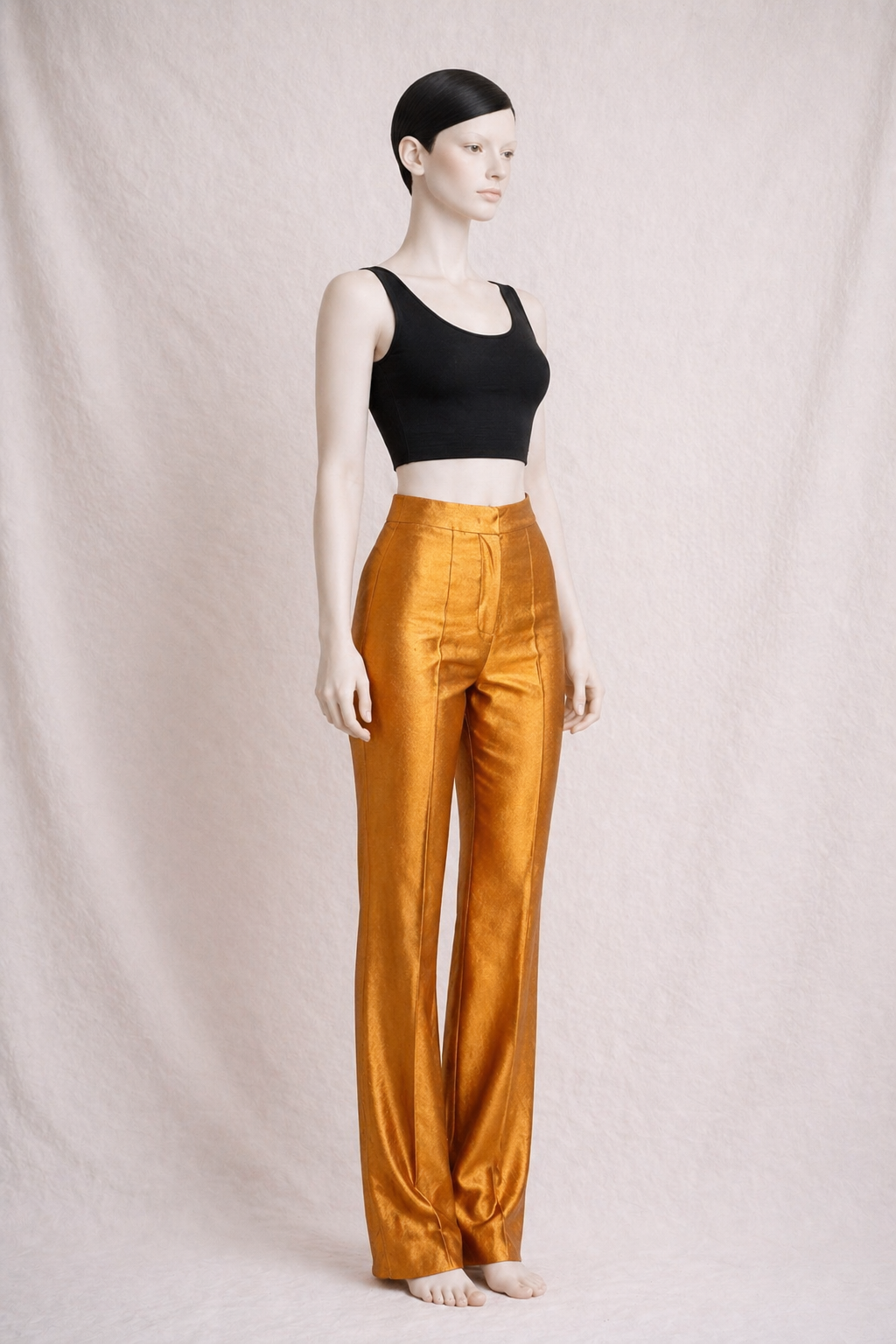 Pantalon Gianfranco Ferré en soie sauvage orange
