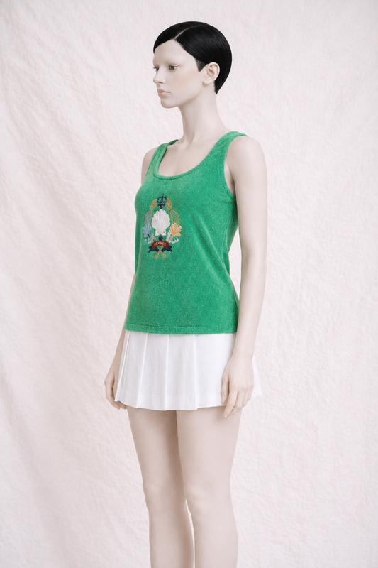 Hermès vintage green terrycloth top circa 90