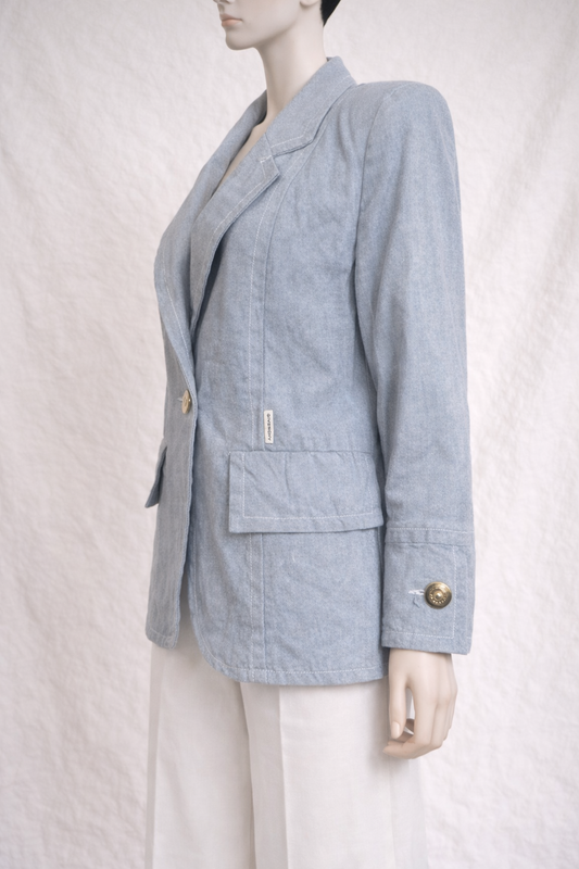 Authentic vintage grey denim blazer Givenchy