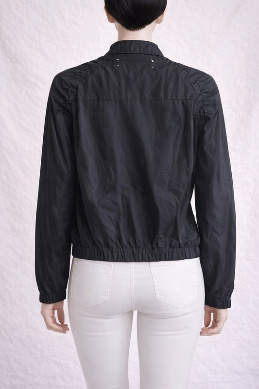 Short jacket Marni navy blue in silk