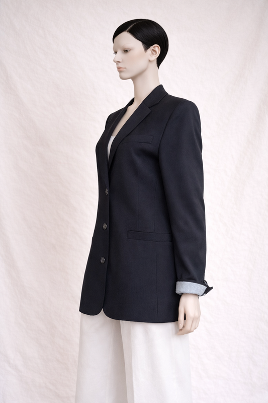 Blazer long bleu marine Chloé Stora neuf