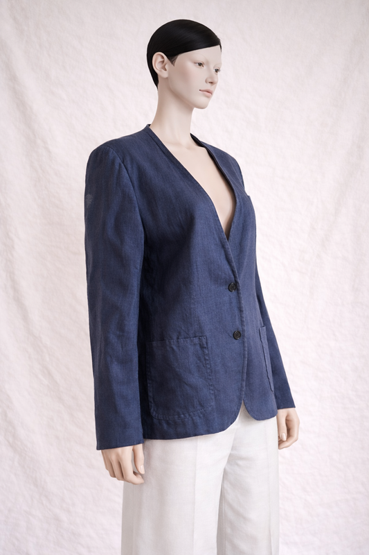 Authentic vintage dark blue denim blazer Burberry