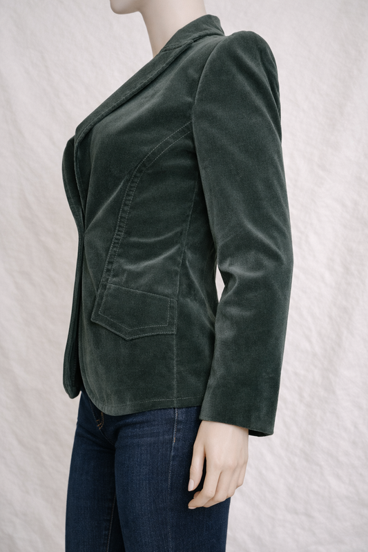 Gucci Blazer in Dark Green Velvet