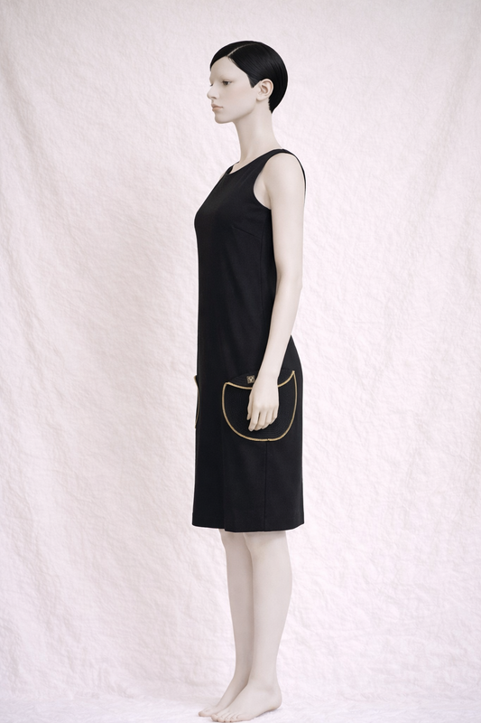 Black dress with gold zip Roberto Cavalli