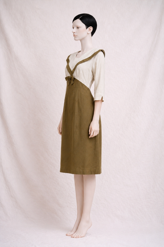 Robe en lin Laura Ashley vintage esprit cruise