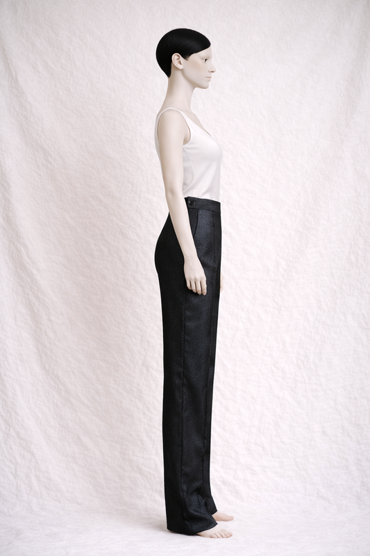 GF Ferré Donna Black Shimmering Trousers New with Tag