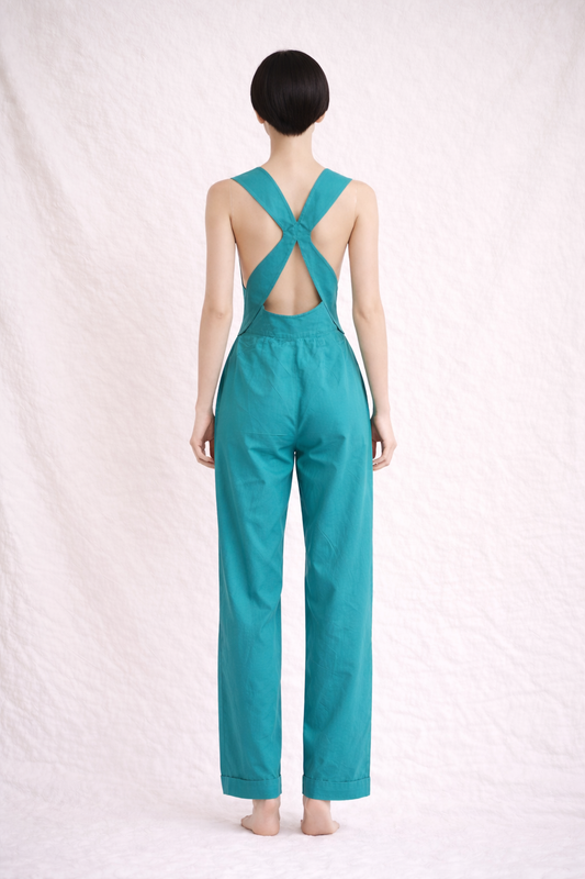 Vintage green cotton jumpsuit Mugler