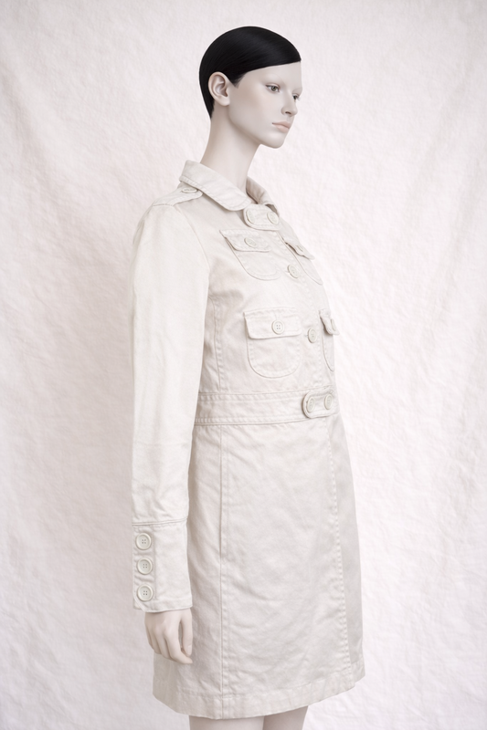 Nude cotton trench Marc Jacobs y2k