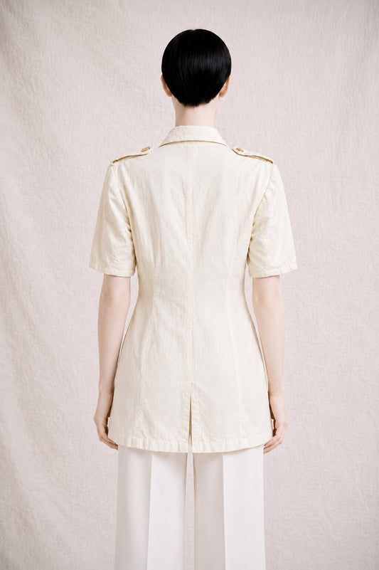 Authentic cotton safari blazer Louis Féraud vintage
