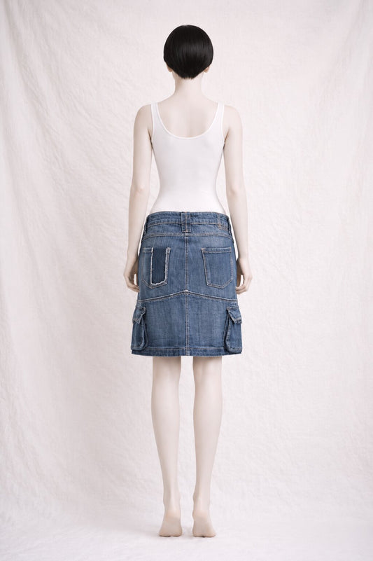 Jupe en jean vintage authentique Marithé + François Girbaud