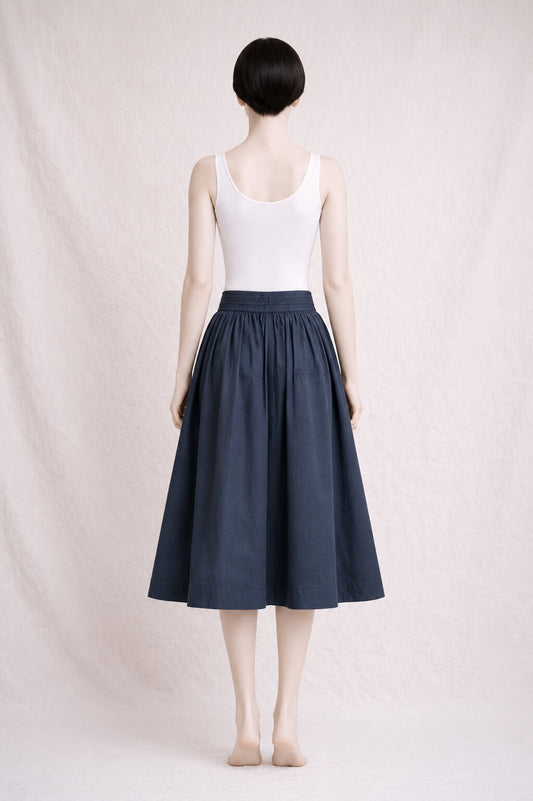 Authentic Vintage Midi Flared Skirt Saint Laurent Rive Gauche