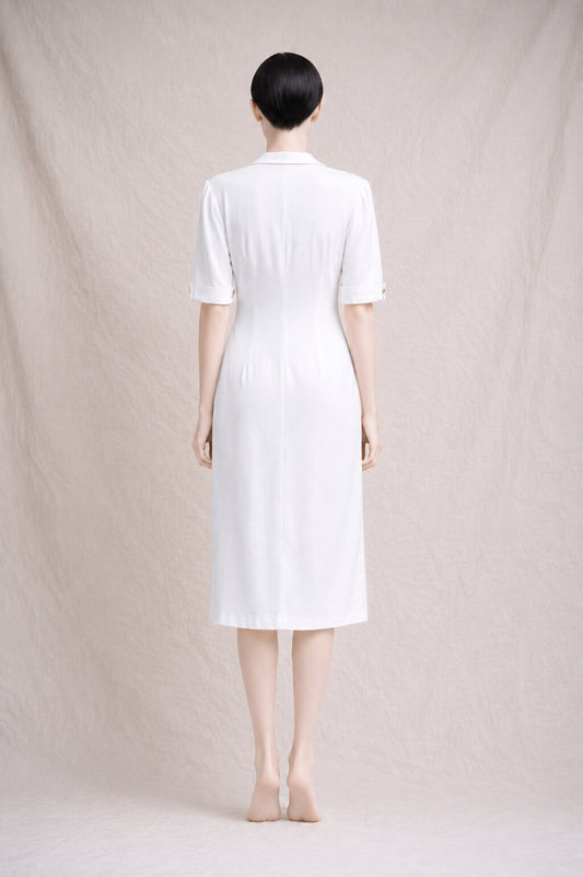 Authentic nautical denim dress Louis Féraud Paris vintage