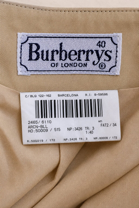 Authentic vintage yellow sand Burberry long skirt