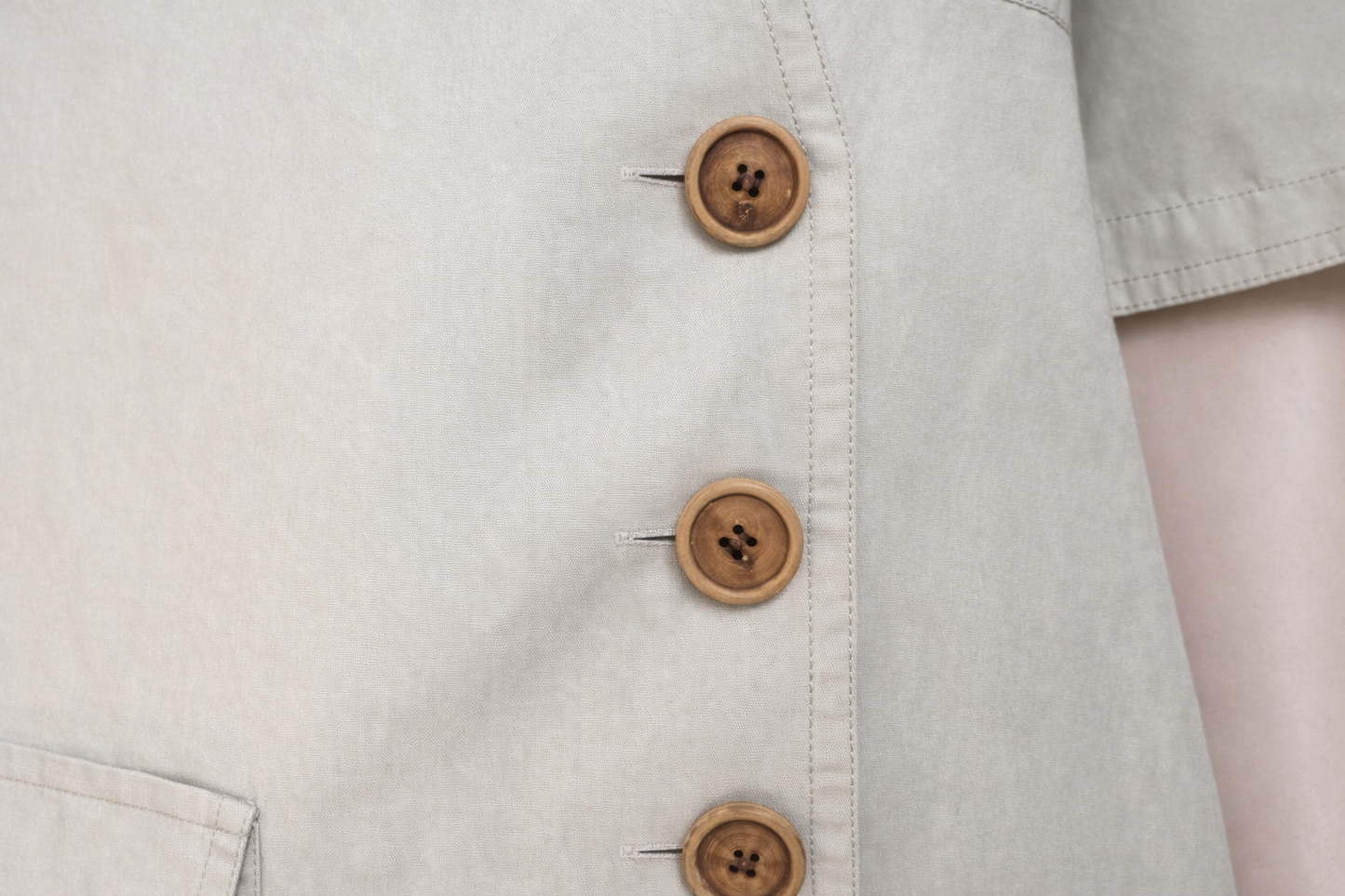 Robe saharienne nude en coton Yves Saint Laurent vintage authentique