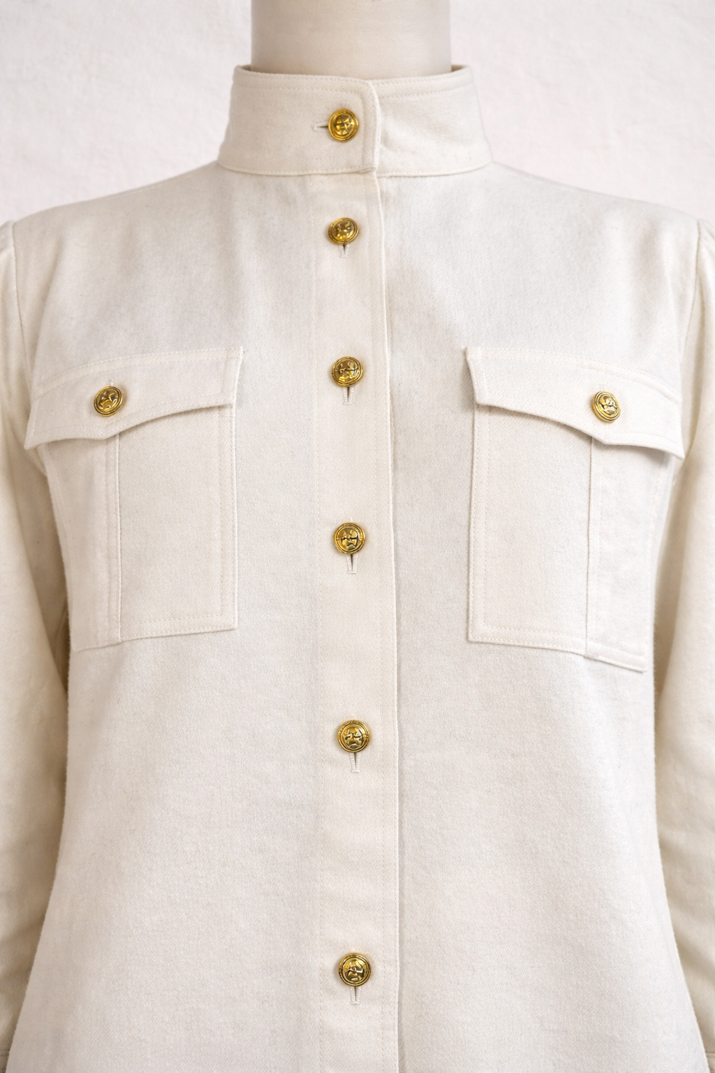 Chemise en laine blanch Guy Laroche vintage