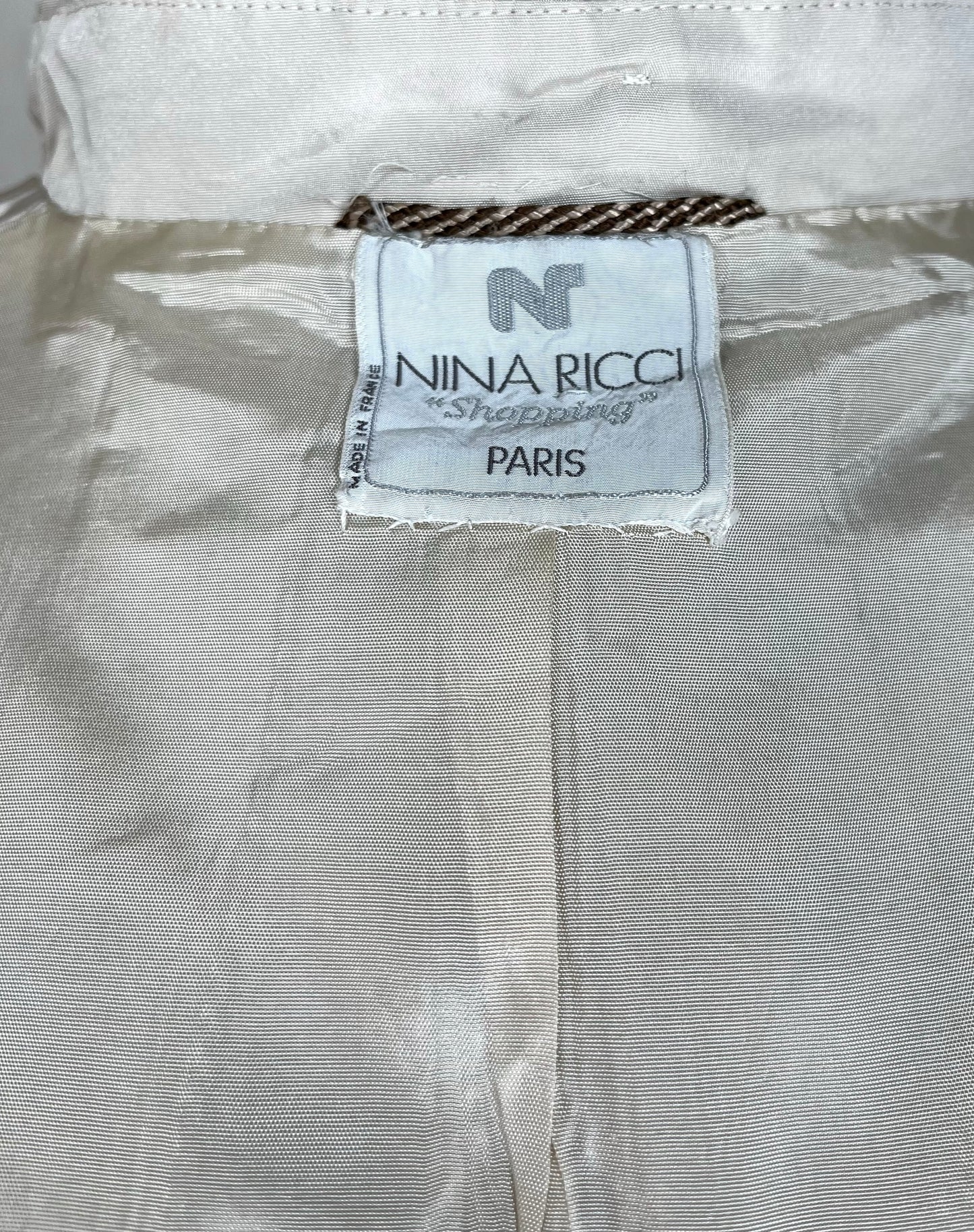 Trench Nina Ricci vintage authentique beige clair