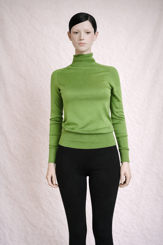Authentic Etro Milano Roll Neck Sweater in Silk and Merino Wool