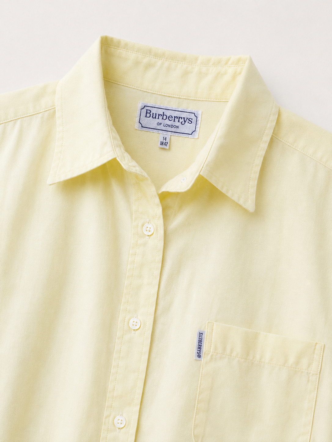 Robe en coton léger jaune Burberrys of London vintage authentique