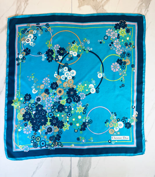 Authentic vintage Christian Dior silk large square