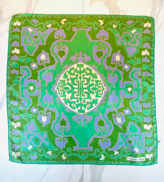 Authentic vintage silk square CHRISTIAN DIOR