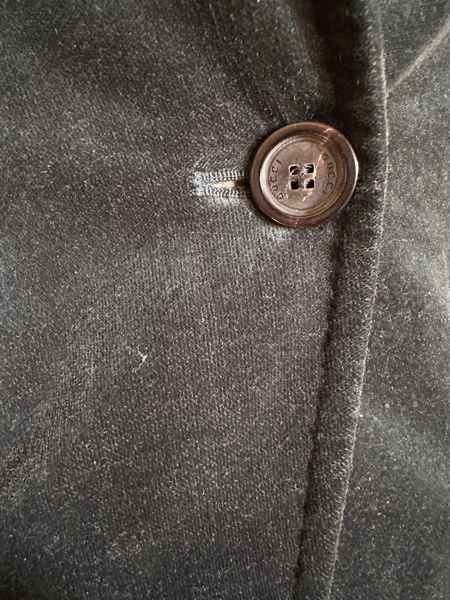 Blazer Gucci en velours vert foncé authentique