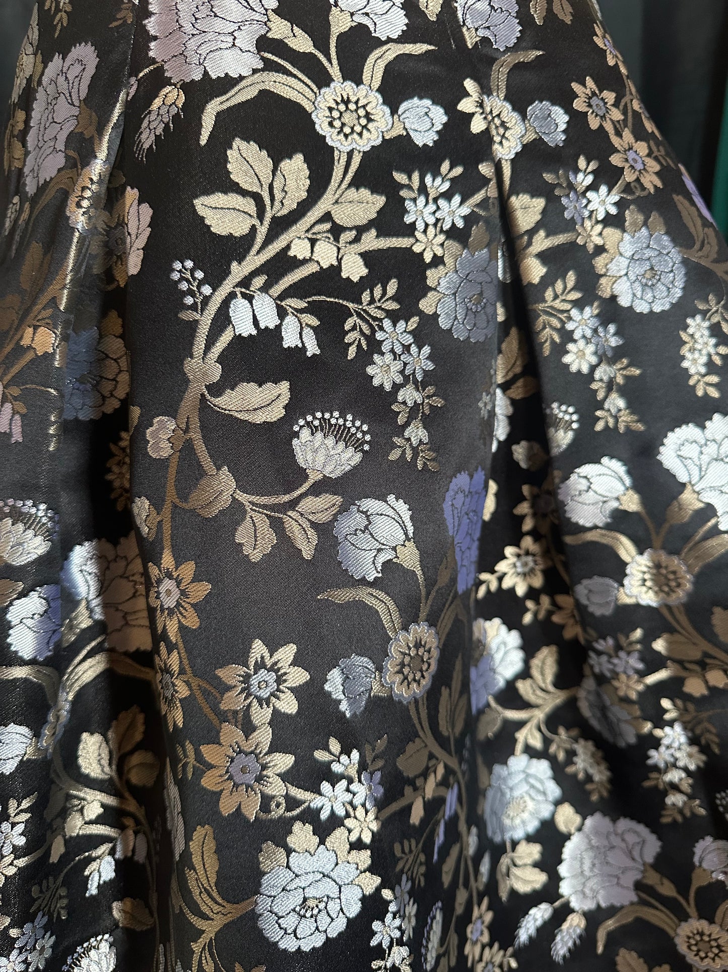 Jupe longue vintage en jacquard floral Kenzo Paris vintage