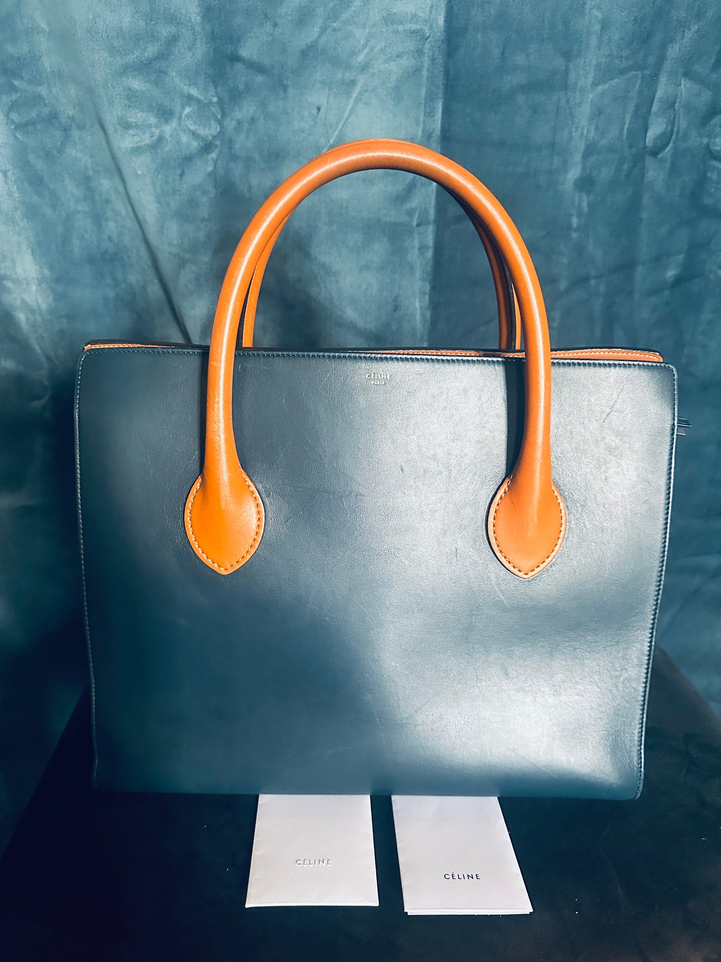 Grand Sac Céline en cuir bicolore Boxy Tote Bag