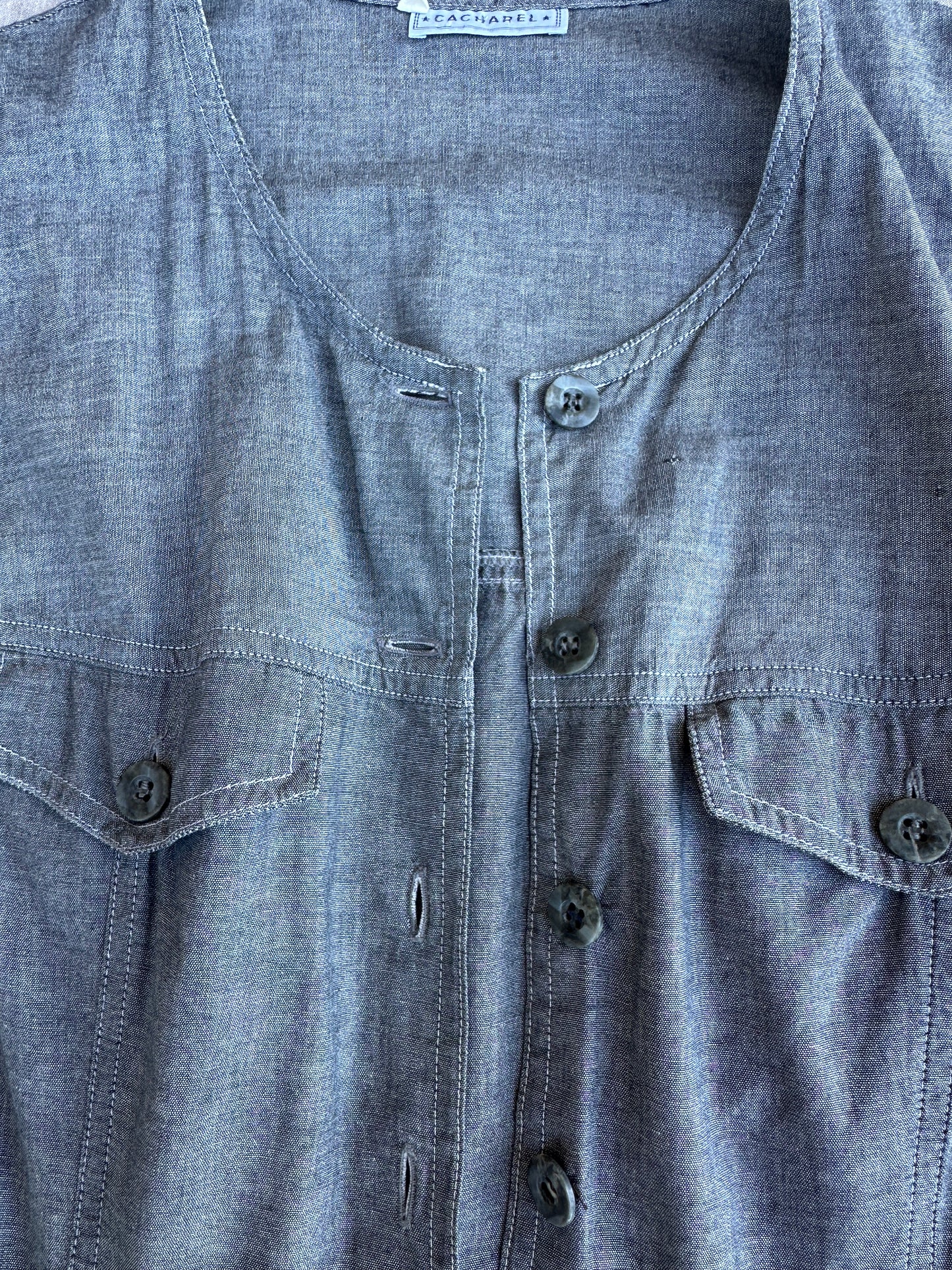 Robe en denim chambray Cacharel vintage authentique