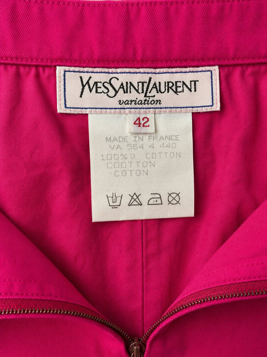 Fuchsia Pencil Skirt Authentic Vintage Yves Saint Laurent