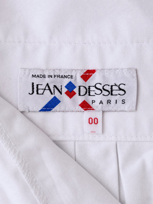 White Flared Midi Skirt Jean Dessès Paris Vintage
