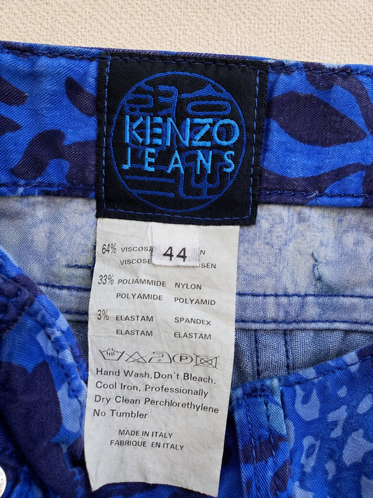 Vintage Kenzo Authentic Jeans with Floral Print